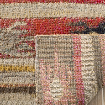 Taupe and Multi Stripe Low Pile Outdoor Rug