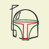 Men's Star Wars Embroidered Line Art Boba Fett Helmet T-Shirt - 2 of 4