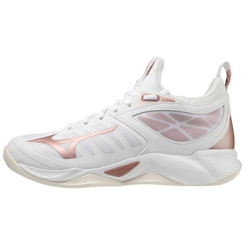 Mizuno Women's Wave Dimension Volleyball Shoe Womens Size 13 In Color  White-rose Gold (007e) : Target