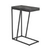 Syemin End Tables C-Shaped End Table, Small Side Table for Couch, Sofa Table with Metal Frame, Nightstand, Slide Couch Table, Grey, 10"*18"*25" - 4 of 4
