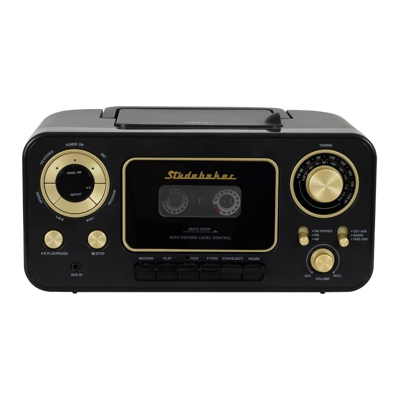 Studebaker Portable CD Player with AM/FM Radio and Cassette Player/Recorder (SB2135), 2 of 8