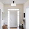 PAKOKULA 3-Light Black Drum Dimmable Semi-Flush Mount Ceiling Light with White Fabric Shade - 4 of 4