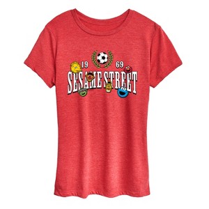 Women's - Sesame Street - Ss Soccer Jersey Short Sleeve Graphic T-Shirt - 1 of 4