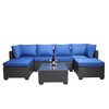 Lycvki Outdoor 7-Piece Wicker Sofa Sets with Cushions and Coffee Table - 2 of 4