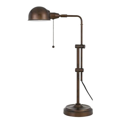 16.5" x 31" Adjustable Metal Croby Table Lamp Rust - Cal Lighting