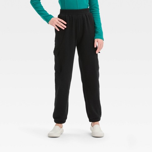 Women's Cargo Graphic Pants - Black : Target