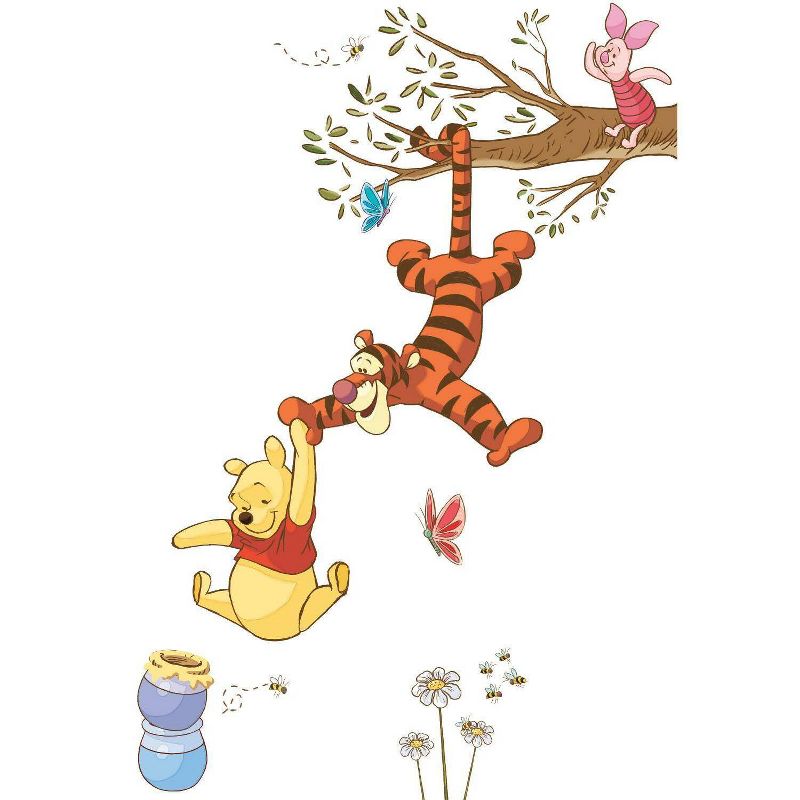 Winnie The Pooh Swinging For Honey Peel and Stick Giant Kids&#39; Wall Decal, 1 of 6