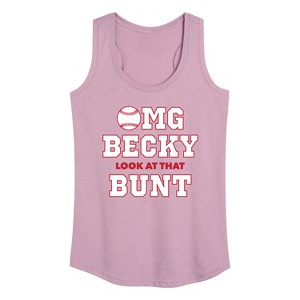 Women's - Instant Message - Omg Becky Look At That Bunt Graphic Racerback Tank - 1 of 4