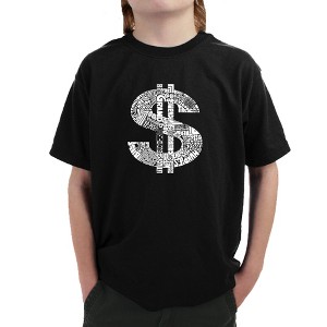 LA Pop Art Boy's Word Art T-shirt - Dollar Sign - 1 of 4