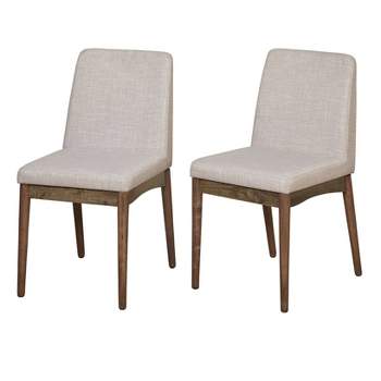 Set of 2 Element Dining Chairs Walnut - Buylateral