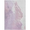 HomeRoots 3' X 5' Lavender Ivory And Mauve Abstract Washable Indoor Outdoor Area Rug - 4 of 4