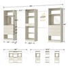 Aheaplus 12.2 - 18.5 FT Closet Organizer with 2 Mirrors, Wooden Closet System with 9 Drawers and 6 Hanging Rods - 3 of 4