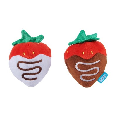 BARK I Chews You Chocolick Strawberries Dog Food Shaped Toy