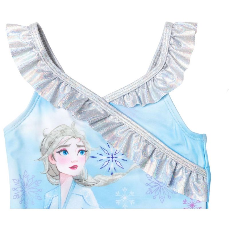 Disney Frozen Elsa Anna Girls One Piece Bathing Suit Little Kid to Big Kid, 3 of 9