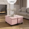 StorageBud Storage Ottoman for Bedroom End of Bed, Velvet Storage Bench, Large Storage Ottoman Bench, Entryway Bench with Storage - 3 of 4