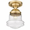 Z-Lite Vaughn 1 - Light Flush Mount in  Heritage Brass - 3 of 4