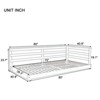 VisioGear Patio Swing Bed Modern Porch Swing Hanging Bed Frame with Hemp Ropes and Single Arm for Garden, Backyard, White, 80"*40.9"*23.7" - 3 of 4