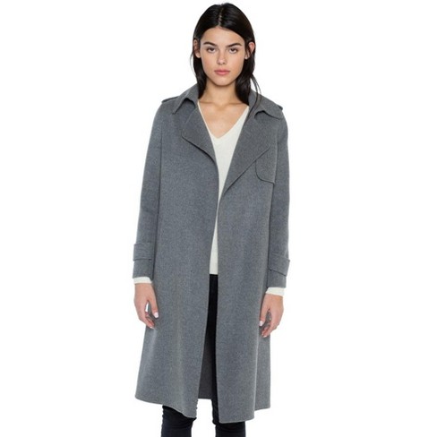 Flap Pocket Hooded Wrap Coat - Women - Ready-to-Wear