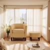 Aukfa Velvet Accent Chair with Ottoman, Modern Barrel Chair Armchair for Living Room, Bedroom - 4 of 4
