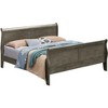 Passion Furniture Louis Philippe King Sleigh Wood Bed with High Footboard - 3 of 4