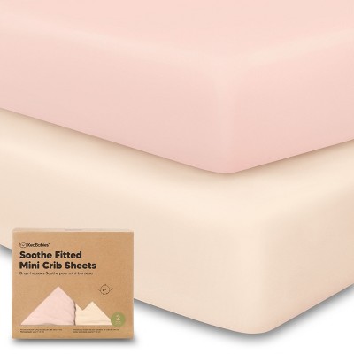 KeaBabies Mini Crib Sheets for Baby Girls, Boys, 2-Pack Soothe Pack and Play Sheets Fitted, Organic Pack N Play Mattress Sheet