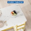 Dining Table Set Counter Height Kitchen Table for 2 with 2 Upholstered Bar Stools and Storage Shelves for Small Space, Apartment, Dining Room - 2 of 4