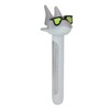 Swimline Shark Wearing Sunglasses Floating Swimming Pool Thermometer with Cord 8" - Gray/White - 3 of 4