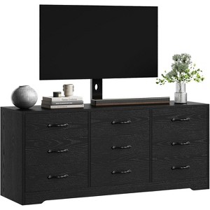 Acekool TV Stand with Mount, 9-Drawer Wood Entertainment Center for 32-85 inch TVs, Adjustable Media Console for Living Room, Bedroom - 1 of 4