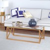 Metal Geometric Coffee Table in Gold - Henn&Hart - 2 of 4