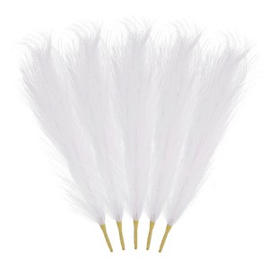 Unique Bargains Party Wall Vase Wedding Decor Fluffy Faux Pampas Grass 5 Pcs - 1 of 4