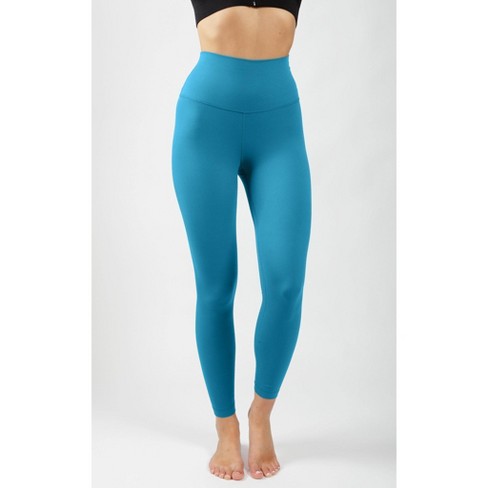 Tomboyx Workout Leggings, 7/8 Length High Waisted Active Yoga Pants With Pockets  For Women, Plus Size Inclusive (xs-6x) Chrome Blue Medium : Target