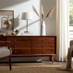 Modern Elegant Ribbed Ceramic Vase - Decorative Accent for Home, Office, Living Room, or Bedroom - Casual Modern - 1 of 4