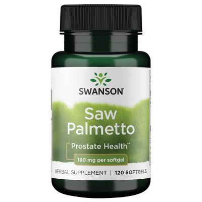 Swanson Saw Palmetto 160 mg 120 Softgels.