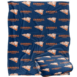 Carroll University Logo Pattern Silky Touch Blanket White 50x60 - 1 of 4