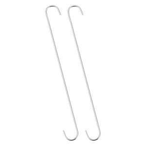 Unique Bargains Carbon Steel Indoor Outdoor Kitchen S Hooks 2 Pcs - 1 of 4
