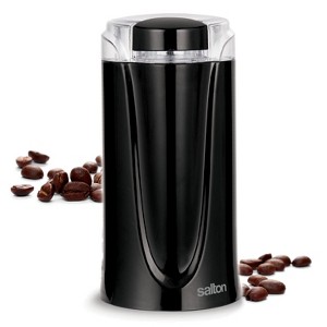 Salton Coffee Grinder, Electric Blade Grinder for Ground Coffee, Spices, Herbs, Nuts with Stainless Steel Blade, 60 g capacity, 8 Cups, Black - 1 of 4
