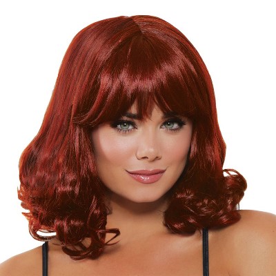 red curly wig costume