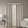 DSVIMOY Curtain Panels, Knitted Jacquard Damask Total Blackout Grommet Top Curtain Panel for Living Room, Bedroom, Silver, 95"*50"*0.13" - 4 of 4