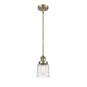Bell - 1 Light Stem Hung Mini Pendant In Industrial Style-10 Inches Tall and 5 Inches Wide - 1 of 1