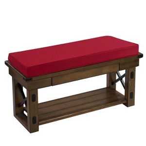 Indoor/Outdoor Patio Bench Foam Cushion 18" x 42" by Sweet Home Collection® - 1 of 3