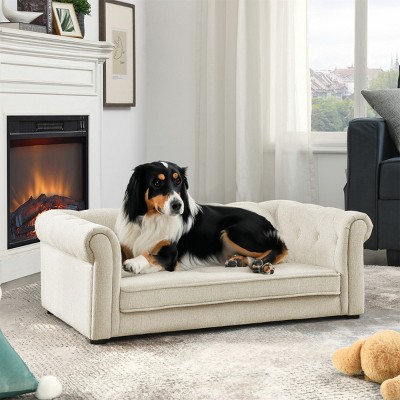 Rectangle Pet Bed For Medium And Large Dogs, Durable Elevated Dog Sofa Bed, Comfortable Dog Couch, Modern Dog Sofa For Large Dogs-Cuddlewood
