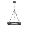 Savoy House Tripoli 5 - Light Chandelier in  Mottled Zinc/Gray Rattan - 3 of 4