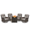 Gymojoy  Outdoor 5 Inch Gliders Chairs with Fire Pit Table Patio Funiture - 3 of 4