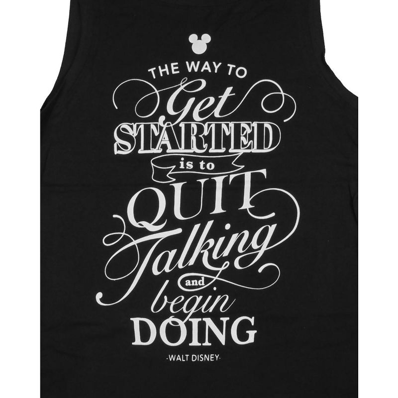 Disney Juniors The Way To Get Started Walt Disney Quote Muscle Tank, 2 of 4