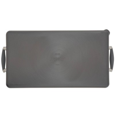 Advanced Home 10"x18" Moonstone Hard-Anodized Double Burner Griddle