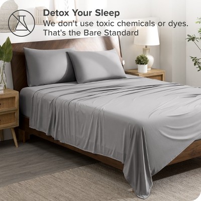 Twin Light Gray Deep Pocket Microfiber Stretch Sheet Set