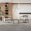 GlasFlength Accent Chairs Two Seat Set with Table Soft Cushion Comfort For Indoor Outdoor Living Room Balcony Lounge, Gray, 29.13"*25"*29.53" - 4 of 4