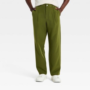 22ss PLEATED TROUSERS ライトグリーン Houston White Men's Relaxed Leg Performance Pleated Pants - Olive