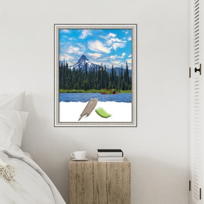 Distressed Silver Polystyrene Rectangular Wall Picture Frame 30" x 24"