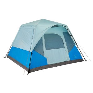 Outbound QuickCamp 6 Person 3 Season Lightweight Cabin Style Tent with a Heavy Duty 600 mm Coated Rainfly, Front Canopy, and Carry Bag, Blue - 1 of 4